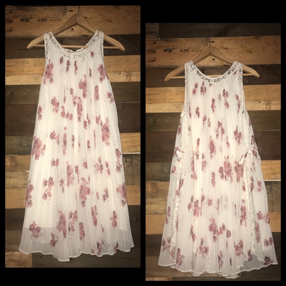 Free People Pleated Floral Trapeze Swing Dress - Picture 2 of 8